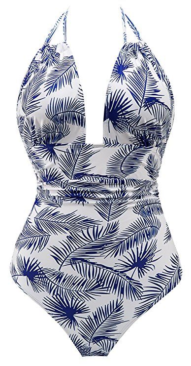 Eomenie Women One Piece Swimsuits Monokini Tummy Control Swimwear Vintage Bathing Suits Deep V Neck Halter Backless High Cut at Amazon Women’s Clothing store: Honeymoon Wear, Halter Bathing Suit, Swimsuits Outfits, 1 Piece Swimsuit, Cute Bathing Suits, Monokini Swimsuits, One Piece Swimsuits, Costume Intero, Cute Swimsuits