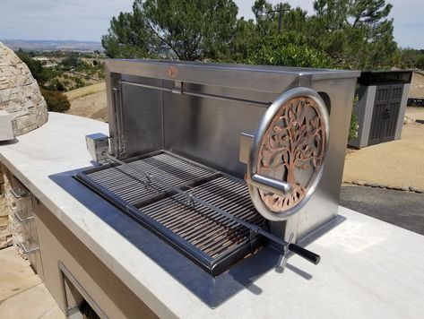 BBQs - Leasure Concepts Inc. Santa Maria Bbq, Santa Maria Grill, Unique Pizza, Custom Grill, Bbq Grill Design, Build Outdoor Kitchen, Custom Countertops, Pizza Ovens, Stainless Steel Rod