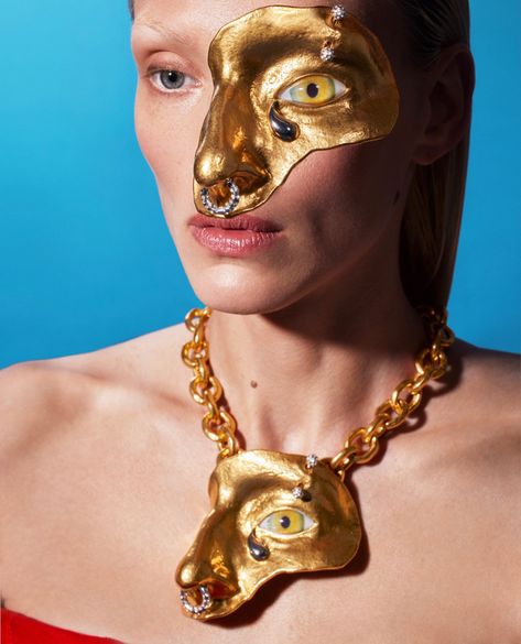 Surrealism Fashion, Dope Jewelry Accessories, Elsa Schiaparelli, Viking Woman, Going For Gold, Fur Clothing, Creative Makeup Looks, Magical Jewelry, Dope Jewelry