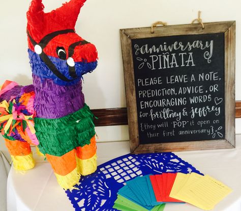 Couples Shower Fiesta Theme, Bridal Shower Ideas Tacos And Margaritas, Fiesta Bridal Shower Flowers, Taco Theme Wedding Shower Ideas, Mexican Theme Bridal Shower Decoration, Taco About Love Bridal Party Decorations, Mexican Wedding Pinata, Mexico Theme Bridal Shower Ideas, Fiesta Anniversary Party