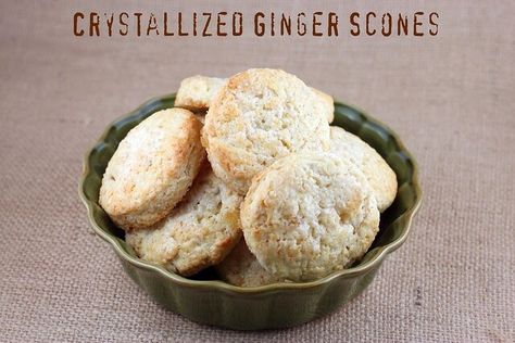 Ginger Scones Crystallized, Ginger Scones Recipe, Ginger Scones, William Sonoma Recipes, Crystallized Ginger, Scone Recipe, Ground Ginger, Love More, Breakfast Breads