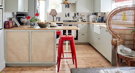 Kitchen Gallery – Bert & May Red Theory, 17th Century House, Flat House, Calm Color Palette, Ikea Ivar, Long House, Headboard Cover, Kitchen Gallery, Red Chair