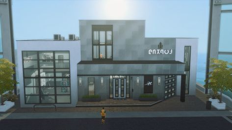 Uptown Gym Sims 4 Gym, Snowy Escape, Art House Movies, Modern Gym, San Myshuno, Gym Interior, Sims Building, Holiday Places, Island Living