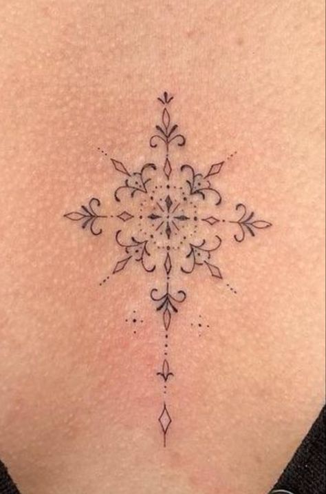 Ornamental Star Tattoo, Ornamental Hip Tattoo, Boho Tattoos, Pisces Tattoos, Inspiration Tattoos, Ornamental Tattoo, Red Ink Tattoos, Dainty Tattoos, Subtle Tattoos