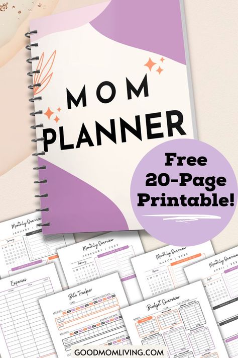 Mom Planner Printables Free for Busy Moms! 20 free printable planner pages! Printable mom planner! plannerpagesideas #planneraccessories. Mom Calendar Organization, Mom Printables Free, Planner Ideas Printables, Budget Binder Free Printables, Mom Planner Printables Free, Free Printable Planner Pages, Mom Calendar, Busy Mom Planner, Planner For Moms