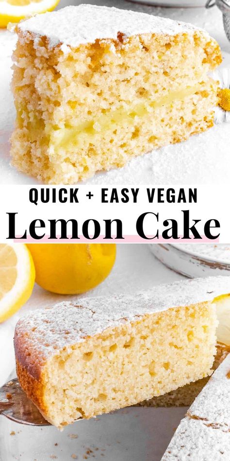 Lemon Recipes Vegan, Whole Lemon Cake, Gluten Free Lemon Cake, Recipe Using Lemons, French Cuisine Recipes, Vegan Gluten Free Cake, Vegan Lemon Cake, Lemon Cake Easy, Plant Based School