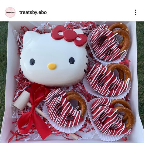 Hello Kitty Breakable Heart, Homemade Valentines Gift, Christmas Pretzels, Custom Birthday Cakes, Chocolate Covered Treats, Baking Business, Chocolate Hearts, Valentines Day Treats, Food Journal