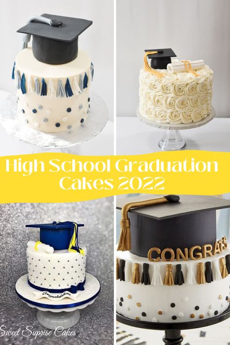 51 Simple + Cool Graduation Cakes for 2022 - momma teen Graduation Cap Cake Ideas, Graduation Cakes For Girls High School, Graduation Cake For High School, 2024 Graduation Cake Ideas, Boys Graduation Cakes For High School, Graduation Cakes For College, Graduation Cake For Kids, High School Graduation Cakes 2023, Graduation Cake Ideas 2024