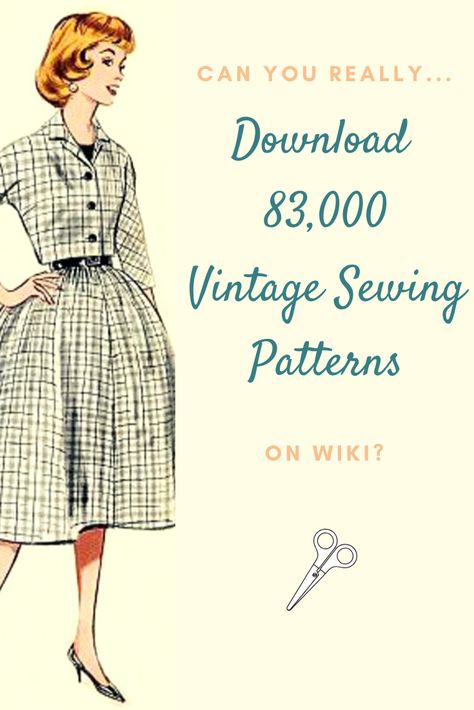 Old Sewing Patterns, Vintage Sewing Patterns Free, Patron Vintage, Fashion Crafts, Retro Hair, Vintage Dress Patterns, Leg Pain, Sewing Blogs, Diy Sewing Clothes