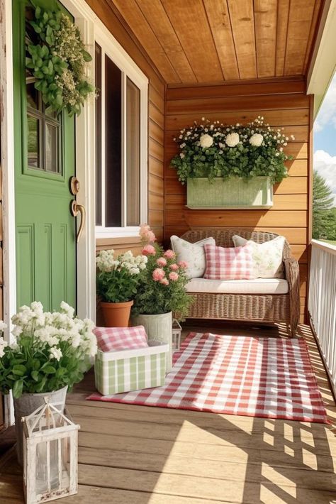 40  Farmhouse Front Porch Ideas for Every Style and Season Simple Small Front Porch Ideas, Farmhouse Front Porch Ideas, Small Porch Decorating, Diy Farmhouse Ideas, Flower Planting, Farmhouse Front Porch, Cottage Porch, Front Porch Design, Planting Ideas