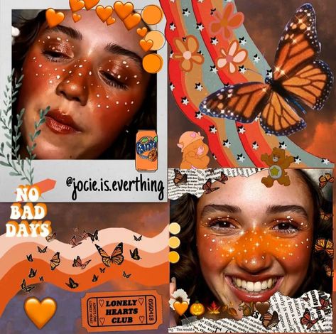 HER YOUTUBE: JOCIE B ASMR Jocie B Asmr, Amazing Makeup Transformation, Amazing Makeup, Makeup Transformation, Lonely Heart, Admit One, Best Makeup Products, Carnival Face Paint, Orange