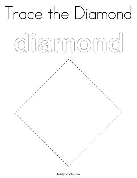 Diamond Worksheet Preschool, Diamond Activities For Preschool, Letter D Worksheet, Green Activities, Shape Tracing, Shape Tracing Worksheets, Twisty Noodle, Shapes Preschool, Shapes Worksheets