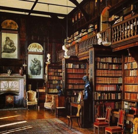 Dream Library, Beautiful Library, Library Room, Old Library, Library Aesthetic, Home Library Design, Home Libraries, Library Design, English Country House