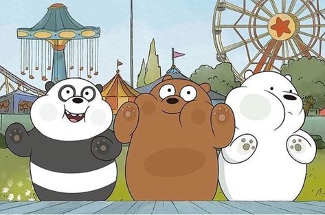 Aesthetic Background For Notes, Cartoon Island, Ice Bear We Bare Bears, We Bare Bears Wallpapers, Cute Laptop Wallpaper, Ice Bears, We Bear, Wallpaper Laptop, We Bare Bears