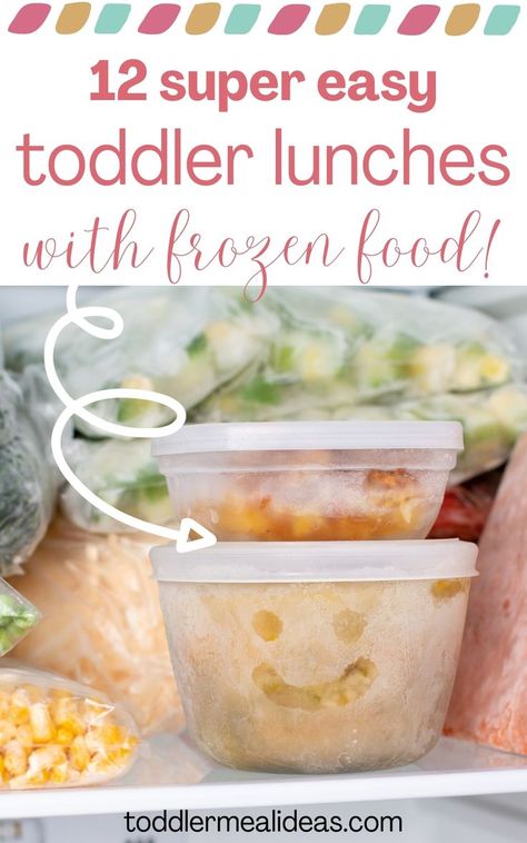 A list of our favorite super easy toddler lunches with frozen food based on what my kids are loving for lunch (from a mom of two toddlers). Picky Eating Toddler, Easy Toddler Lunches, Preschool Lunch, Toddler Dinner, Easy Toddler Meals, Toddler Breakfast, Baby & Toddler Food, Feeding Toddlers, Toddler Lunches