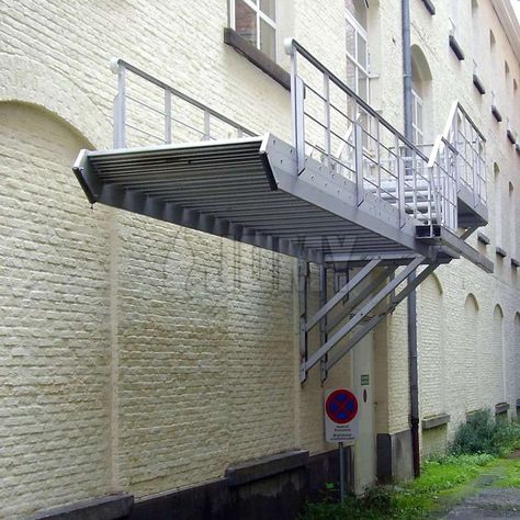 Retractable Stairs, Space Saving Staircase, Fire Ladder, Stair Slide, Outside Stairs, Fire Exit, Ladder Stairs, Commercial And Office Architecture, Pulley System