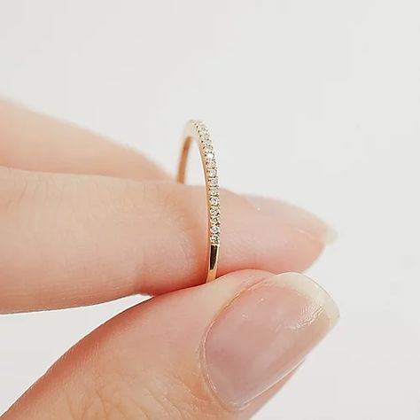 Rings Simple Diamond, Tiny Diamond Wedding Band, Small Wedding Bands For Women, Simple Diamond Band Ring, Dainty Diamond Wedding Band, Wedding Band Small Diamonds, Simple Gold Diamond Ring, Small Diamond Band Ring, Simple Band Ring