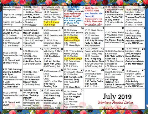 Assisted Living Activities Calendar, Assisted Living Activities, Senior Center Activities, Memory Care Activities, Senior Assisted Living, Calendar Inspiration, Senior Living Activities, Activity Calendar, Nursing Home Activities