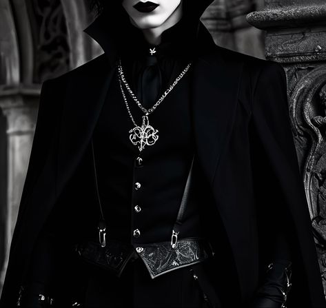 Ai created gothic vintage vampire fashion #vampirefashion #gothfashion #menswear #menstyle #aesthetic #vampire #vampcore Vampire Outfits Aesthetic Men, Modern Gothic Fashion Men, Casual Vampire Outfits Men, Victorian Vampire Aesthetic Outfit Male, Victorian Gothic Fashion Male, Gothic Vampire Outfit Male, Vampire Outfit Aesthetic Male, Victorian Vampire Aesthetic Male, Vampire Guy Aesthetic