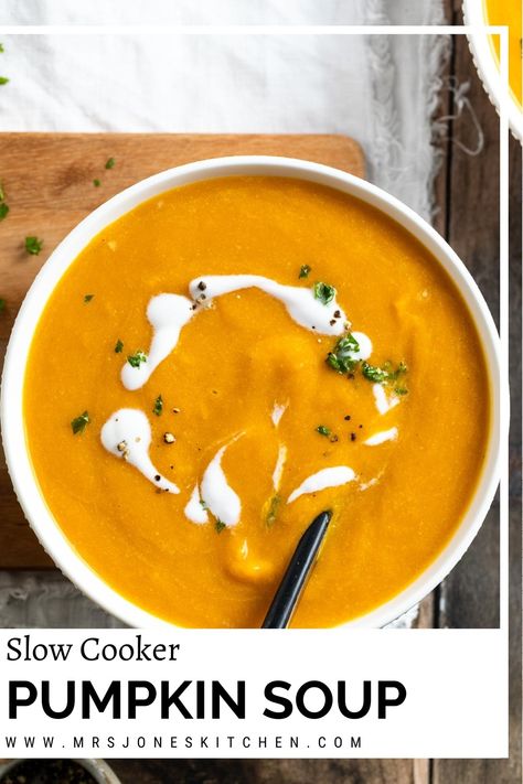 Slow Cooker Pumpkin Soup Crockpot Pumpkin Soup Recipes, Crock Pot Pumpkin Soup, Pumpkin Soup Slow Cooker, Crockpot Pumpkin Soup, Best Pumpkin Soup Recipe, Pumkin Soup, Pumpkin Lentil Soup, Slow Cooker Pumpkin Soup, Pumpkin Soup Easy