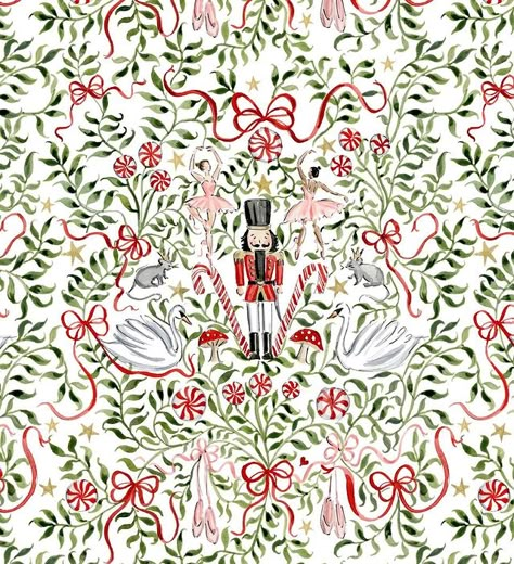 Riley Sheehey Art, Whimsical Christmas Wallpaper, Chinoiserie Nutcracker, Riley Sheehey, Christmas Widgets, Without Hope, Christmas Apartment, Living In The Moment, Christmas Illustrations