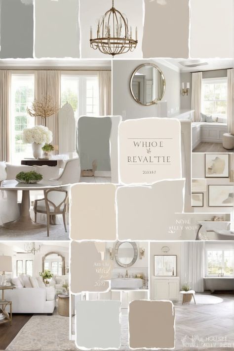 1. Neutral tones 
2. Home decor inspiration 
3. Whole house makeover 
4. Timeless beauty Urban Putty Color Scheme, Home Design Colour Palettes, Neutral Color Room Aesthetic, Sherwin Williams Whole House Palette Colour Schemes, Greige Paint Pallet Color Schemes, Neutral Paint Pallet, Home Color Palette 2024, House Color Schemes Interior Neutral, Interior Paint Color Palette 2024