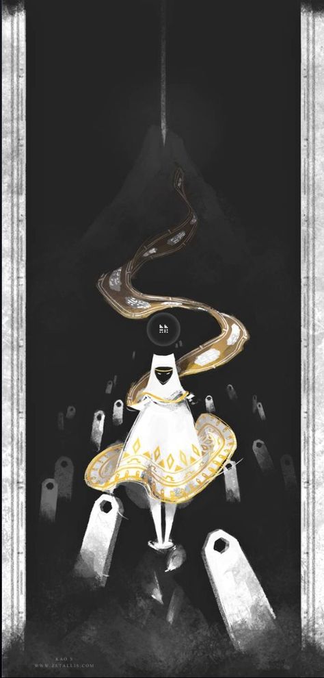 White Cloak, Journey Game, Games Journey, Journey Art, Gaming Tattoo, Child Of Light, Sky Cotl, Game Illustration, Sky Children Of The Light