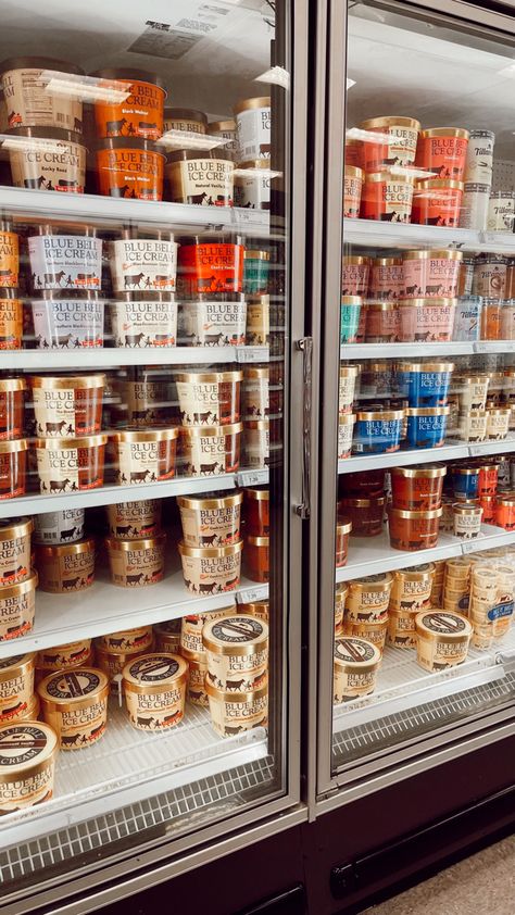 Frozen section at grocery store with  blue bell ice cream Bluebell Ice Cream, Target Aesthetic, Ice Cream Aesthetic, Southern Aesthetic, Blue Bell Ice Cream, Ice Crea, Cream Aesthetic, American Gothic, Blue Bell