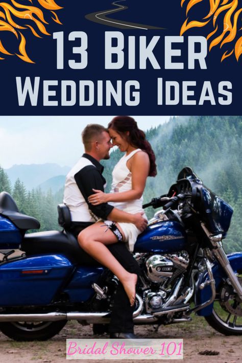 biker wedding ideas Biker Wedding Vows, Wedding Photography Motorcycle, Biker Wedding Invitations, Harley Davidson Wedding Dresses, Biker Engagement Photos Ideas, Harley Davidson Themed Wedding, Biker Wedding Photos, Biker Wedding Ideas Decoration, Biker Proposal