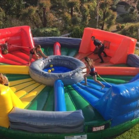 Bounce House Rentals Business, Human Hungry Hippos, Giant Outdoor Games, Bounce House Water Slide, Inflatable Water Slides, Disney Channel Games, Life Size Games, Inflatable Rentals, Big Inflatable Water Slides