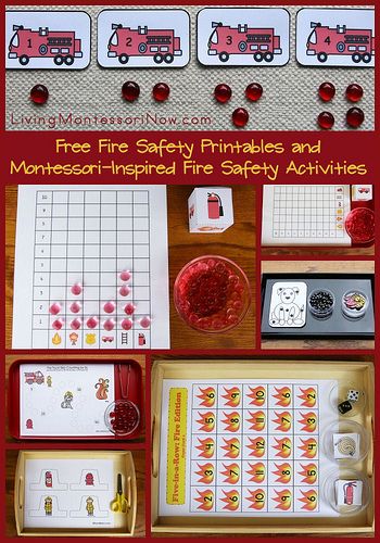 Free Fire Safety Printables and Montessori-Inspired Fire Safety Activities (long list of free fire safety printables for preschoolers through 1st graders) Free Fire Safety Printables, Fire Safety Printables, Firefighter Activities, Fire Safety Worksheets, Fire Safety Free, Fire Safety Unit, Fire Safety Theme, Safety Activities, Fire Safety Activities