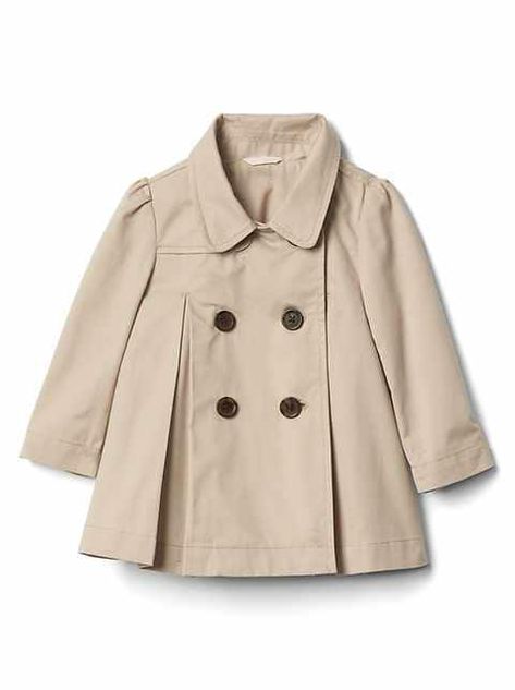 Baby Clothing: Baby Girl Clothing: outerwear | Gap Spring Trench Coat, Toddler Coats Girl, Spring Trench, Toddler Coat, Baby Dress Design, Baby Coat, Baby Outerwear, Glad Rags, Spring Baby