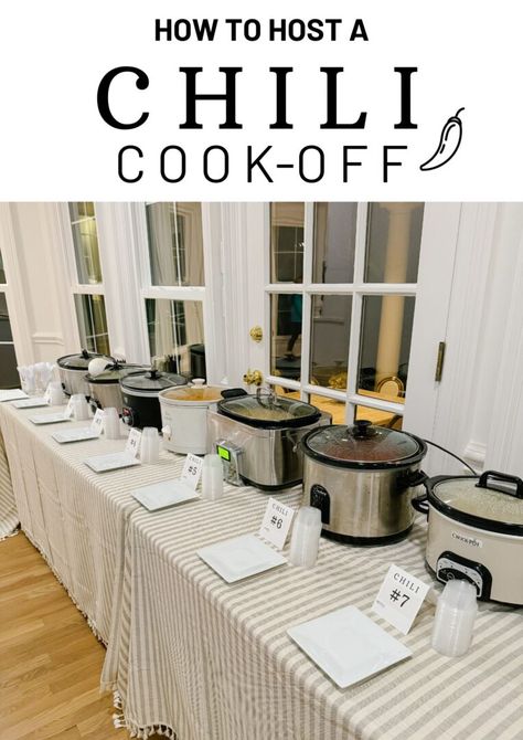 Chili Cook Off Ideas Parties, Chili Cookoff Party Ideas, Chili Cook Off Ideas For Work, Chili Cook Off Party Ideas, Chili Contest Ideas, Cookoff Ideas, Chili Competition, Fall Chili Cookoff Ideas, Chili Cook Off Party