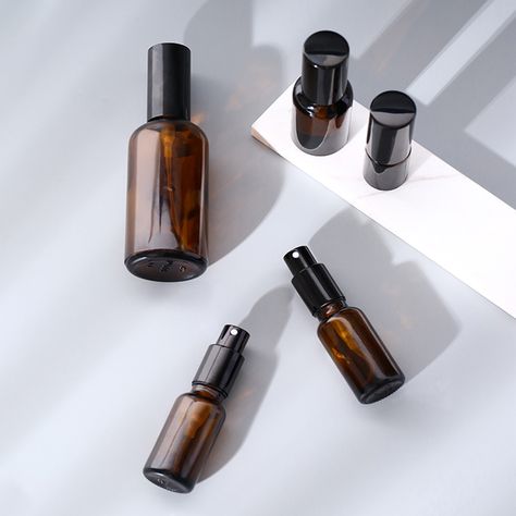 These compact travel 10ml amber glass spray bottles are ideal for sample packaging or for extraction of essential water, perfume, sprays and air fresheners Amber Glass Spray Bottle, Sample Packaging, Amber Spray Bottle, Water Makeup, Travel Skincare, Water Perfume, Roll On Bottles, Glass Spray Bottle, Dropper Bottles