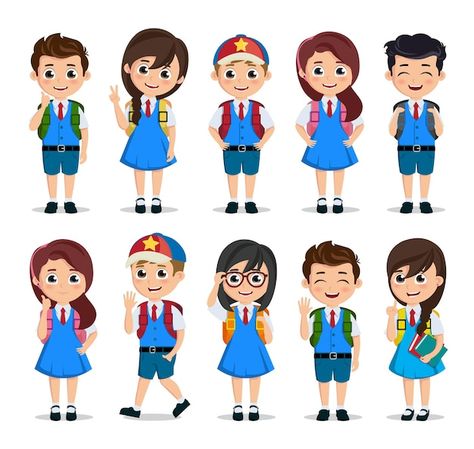 School Kids Cartoon, Verbs For Kids, Computer Teacher, Kids Cartoon Characters, Standing Pose, Kids Vector, Standing Poses, Kids Cartoon, Alphabet Activities