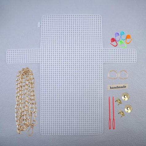 DIY Bag Knitting Accessories Weaving Plastic Mesh Sheet With Ribbon/Wool/Yarn Easy Knit Helper With Sewing Accessories Needle|DIY Craft Supplies| - AliExpress Diy Mesh Bag, Plastic Mesh Bag, Wool Bags Handmade, Plastic Mesh Crafts, Macrame Mesh Bag, Knitting With Plastic Bags, Mesh Tote Bag For Daily Use, Knit Plastic Bags, Knitting Plastic Bags