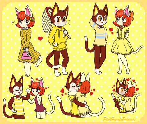 Felicity Acnh, Felicity Animal Crossing, Animal Crossing Cats, Animal Crossing Fan Art, Leaf Animals, My Pinterest, New Leaf, Pinterest Board, Best Couple