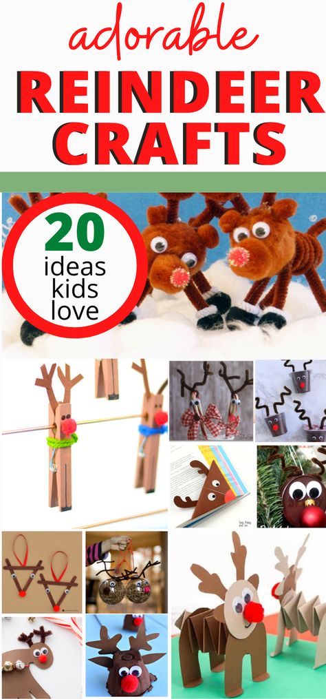 Reindeer Crafts For Kids, Reindeer Activities, Christmas Reindeer Craft, Reindeer Clothespin, Raindeer Crafts, Diy Christmas Reindeer, Activities For Christmas, Rudolph Crafts, Reindeer Crafts