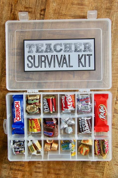 Teacher Survival Kit, Appreciation Gifts Diy, Survival Kit For Teachers, Teacher Survival, Teacher Appreciation Gifts Diy, Survival Supplies, Teachers Diy, Survival Kits, School Teacher Gifts