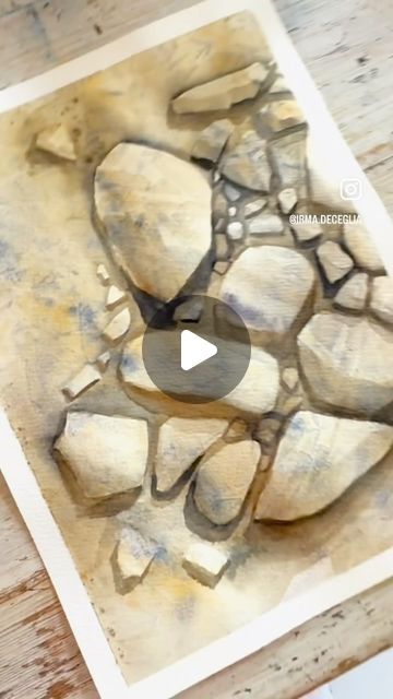 Painting Stones Ideas, Aquarelle Ideas, Watercolor Rocks, Planet Watercolor, Watercolor Guide, Rockwell Paintings, Watercolor Paintings Nature, Art Tutorials Watercolor, Watercolor Tips