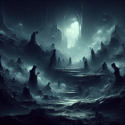 Dark Underworld Aesthetic, Asphodel Meadows Underworld, Underworld Art Greek Mythology, Underworld Greek Mythology Aesthetic, Demon Realm Aesthetic, Greek Underworld Art, Underworld Aesthetic Dark, House Of Hades Aesthetic, Dark Roman Aesthetic