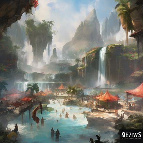 Tropical Planet Concept Art, Planet Ideas, Space Colony, Sea Of Stars, Guild Wars 2, Old Republic, Planets Art, Guild Wars, Alien Planet