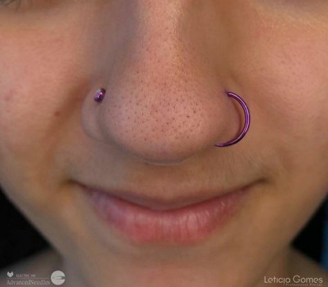 ig: (@/piercer.leticia) Double Nostril, Double Nostril Piercing, Nostril Piercing, Hoop Ring, Nostril Hoop Ring, Piercings, Nose Ring, Pins