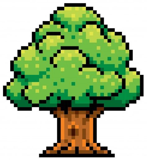 Pixel Art Abstract, Pixel Art Illustration, Pixel Leaf, Leaf Pixel Art, Pixel Art Nature, Pixel Art Tree, Trees Reference, Tree Pixel Art, Pixel Tree