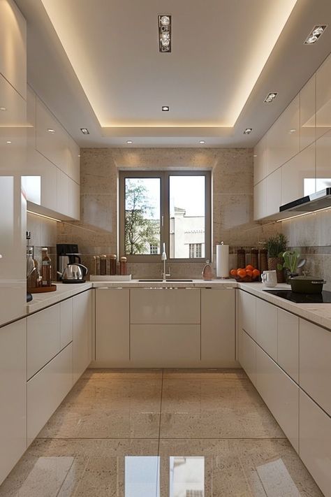 5 Easy Ways to Transform Your Kitchen Cabinets Small Kitchen Ceiling Design, Magical Minecraft, Barnodium Homes, Closed Kitchen Design, Duck House Plans, Luxurious Kitchen Design, Kitchen Ceiling Design, Contemporary Kitchen Decor, One Wall Kitchen