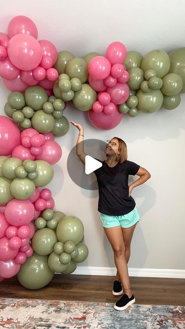 Lighted Balloon Arch, Balloon On Wall Ideas, Wall Balloon Garland Ideas, Balloon Arch Wall Backdrop, 10ft Balloon Garland, Balloon Wall Garland, Balloon Arch Color Ideas, Balloon Garland In Corner Of Room, Balloons Arch Diy