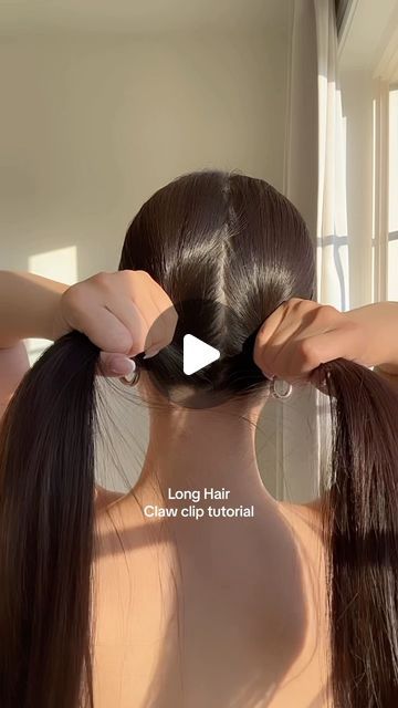 GODESS | Shop Claw Clips | Hair Accessories on Instagram: "Easy and secure way to wear your hair clip! 

Follow @godess.ca 
.
.
.
.
.
.
.
#hairtutorial #hairstyles #longhair #longhairstyles" How To Tie A Bun With A Claw Clip, How To Do Claw Clip Hairstyle, Messy Claw Clip Hairstyles, Long Hair Claw Clip Hairstyles, Hairstyles With Claw Clips, Clip Hairstyles Long Hair, Claw Clip Hairstyles Long Hair, Easy Claw Clip Hairstyles, Claw Clip Hairstyles