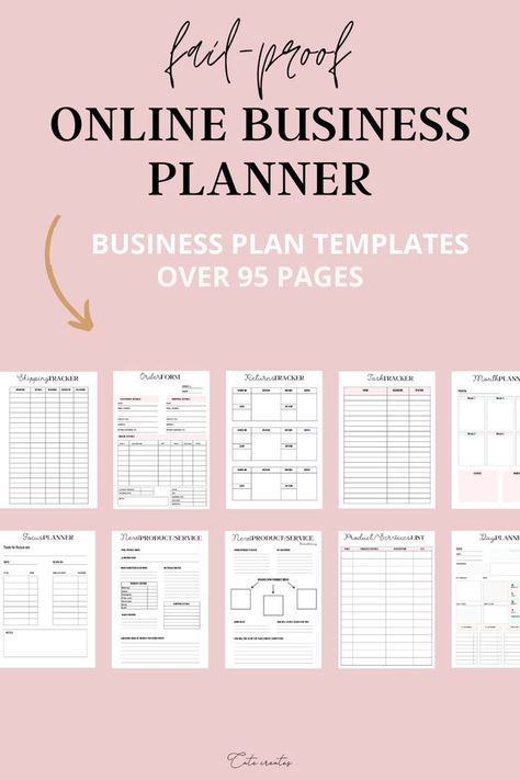 Online Business Planner, Small Business Plann Business Planner Printables, Online Business Planner, Planner Small Business, Planner Writing, Instagram Planner, Online Business Tools, Small Business Planner, Media Planner, Social Media Planner