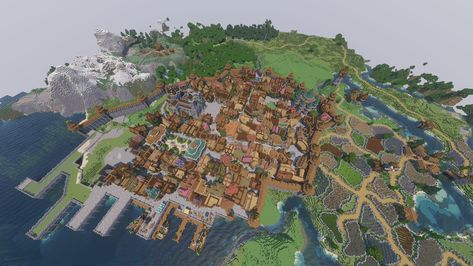 Minecraft Port Town, Minecraft Villages, Minecraft Cities, Minecraft Medieval Buildings, Minecraft Steampunk, Minecraft Village, Minecraft Castle, Minecraft Medieval, Minecraft City