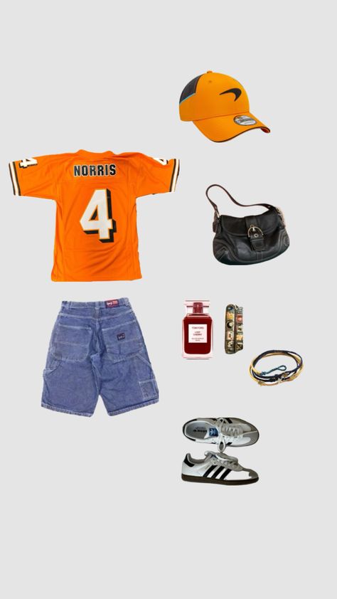 #mclarenf1 #f1 #landonorris #formula1 #aesthetic #outfitinspo #fits Mclaren Outfit Ideas, F1 Outfit For Women Mclaren, Mclaren Outfit Women, Mclaren Outfit, Formula 1 Outfit Women, F1 Outfit For Women, F1 Jersey, F1 Fits, Formula1 Aesthetic